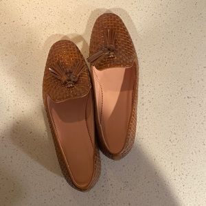 Jcrew woven loafers with tassels. Like new!